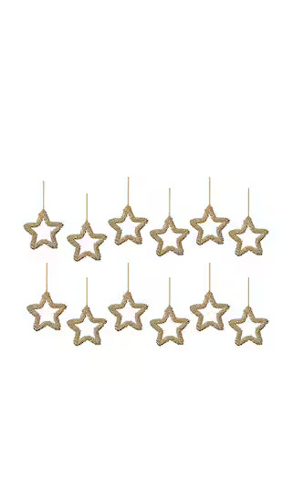 Golden Pearl Star Ornament Set Of 12 | Revolve Clothing (Global)