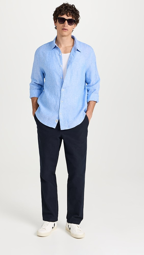 Ezra Relaxed Cotton Linen Trousers | Shopbop