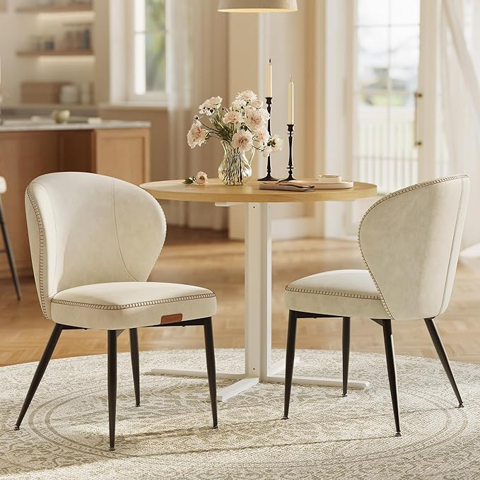 VASAGLE EKHO Collection - Dining Chairs Set of 2, Upholstered Kitchen Chairs, Comfortable Seat, S... | Amazon (US)