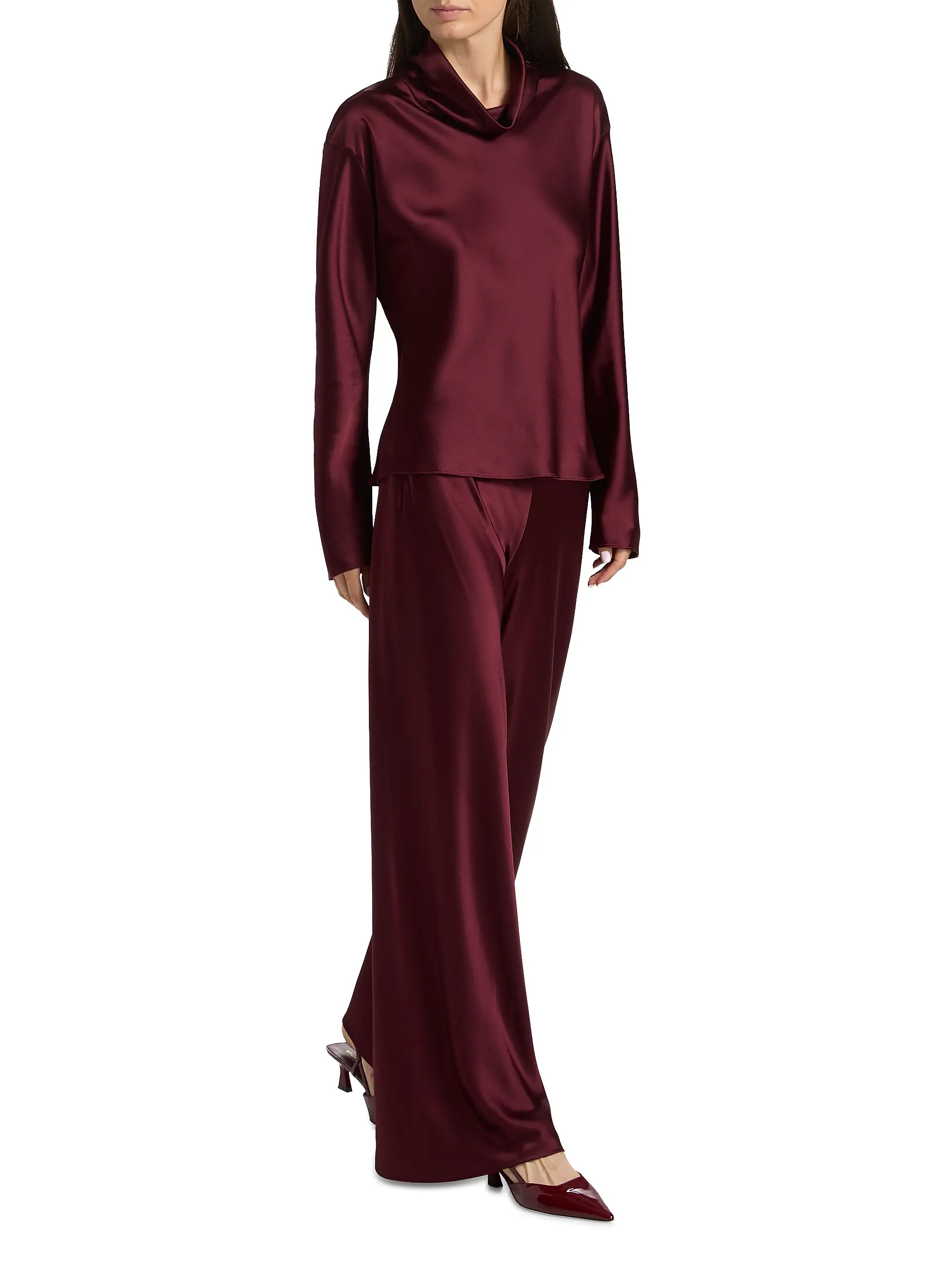 Barb Bias-Cut Satin Pants | Saks Fifth Avenue