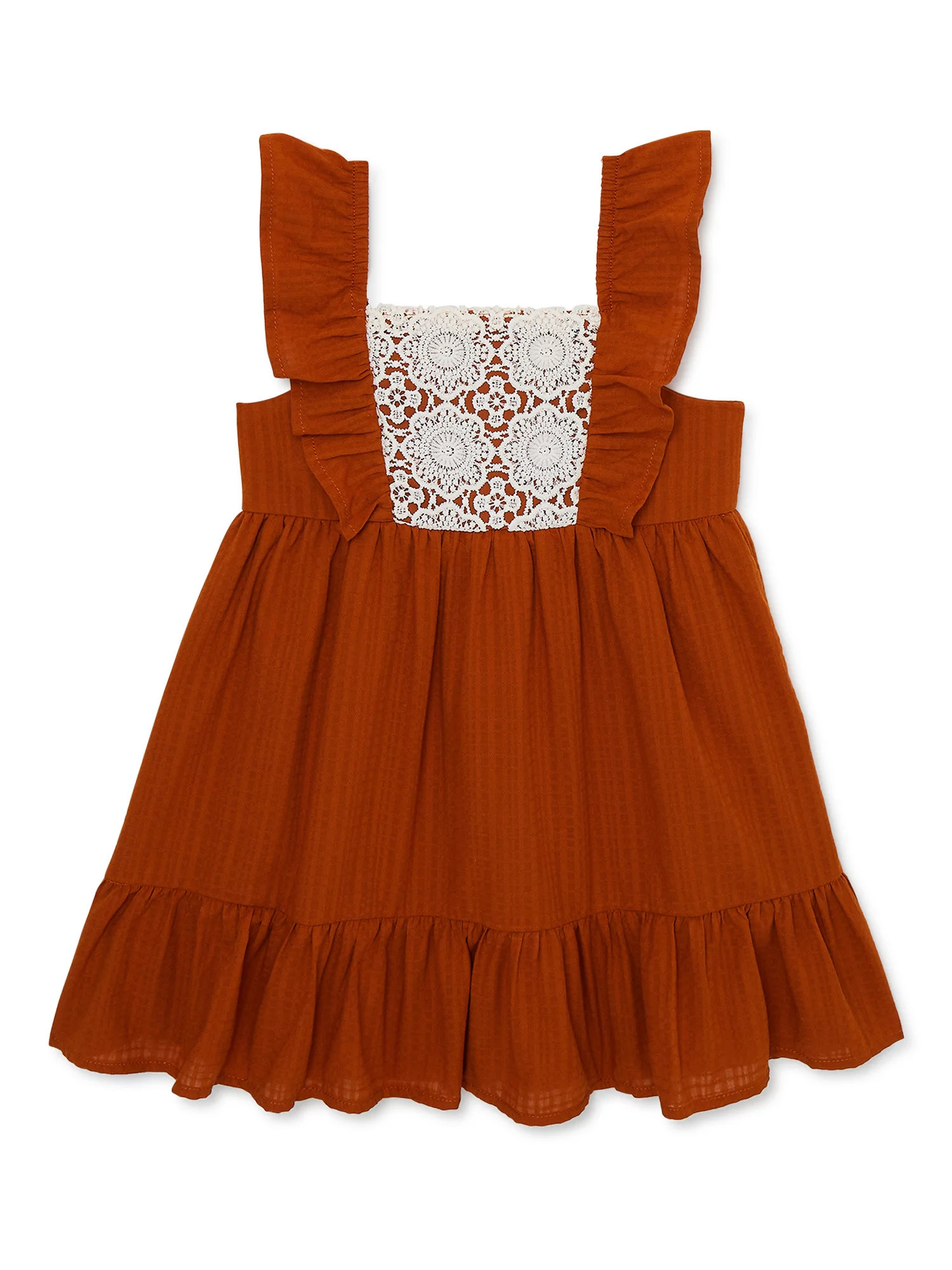 Wonder Nation Baby and Toddler Girls Sleeveless Smocked Dress, Sizes 12M-5T | Walmart (US)