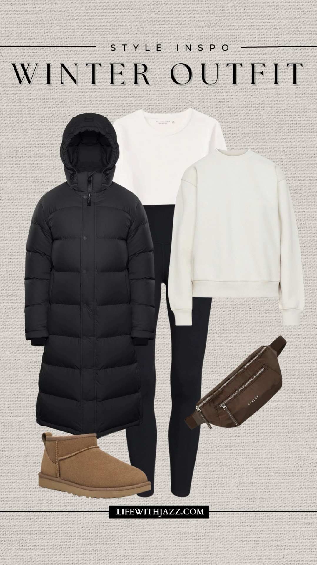 Style inspo: winter outfit 

Long black puffer coat / white layering tee / sweatshirt / leggings / mini uggs / chocolate brown belt bag / winter style / running errands outfit / wc25

#LTKSeasonal #LTKStyleTip