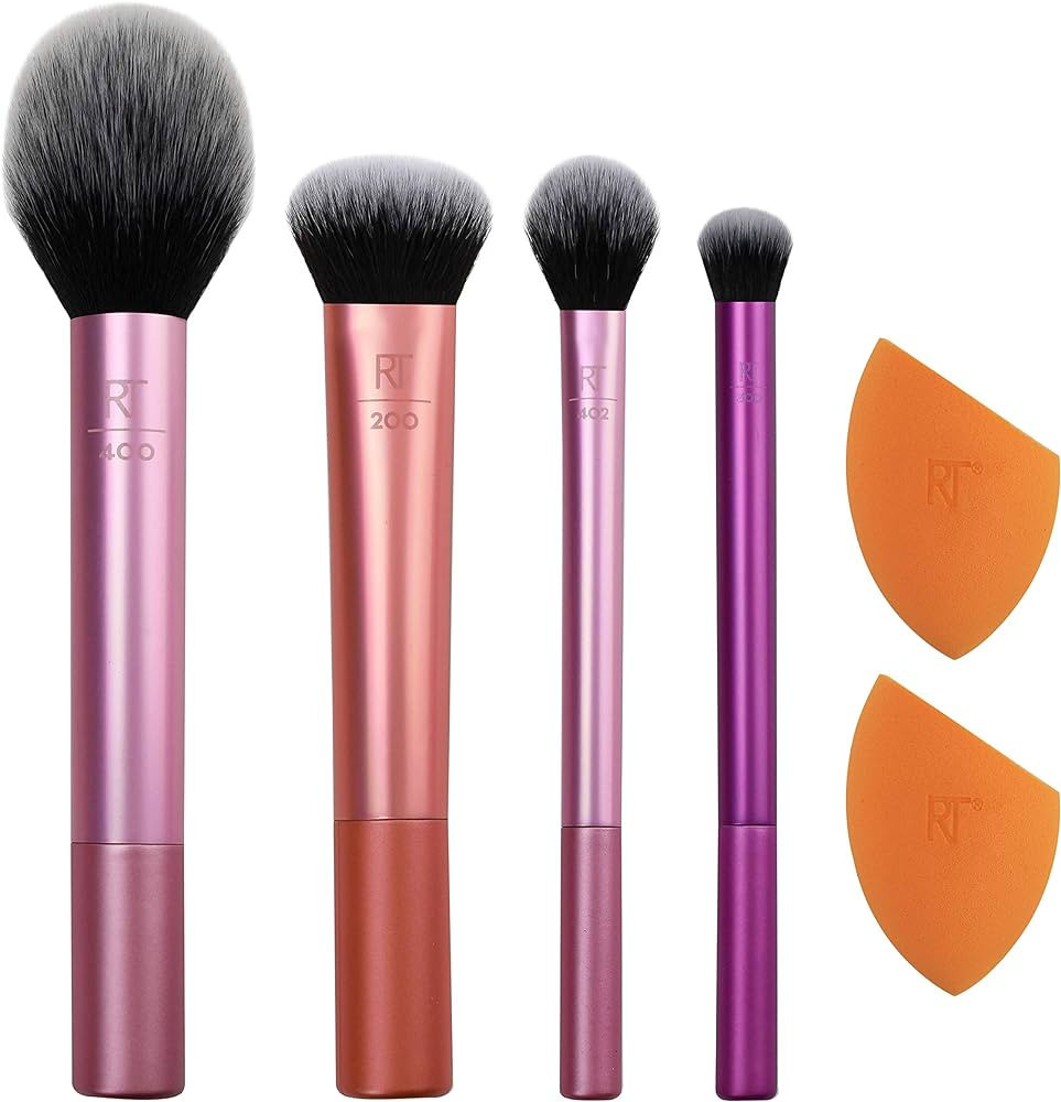 Real Techniques Everyday Essentials + Sponge Kit, Makeup Brushes & 2 Makeup Blending Sponge Set, ... | Amazon (US)