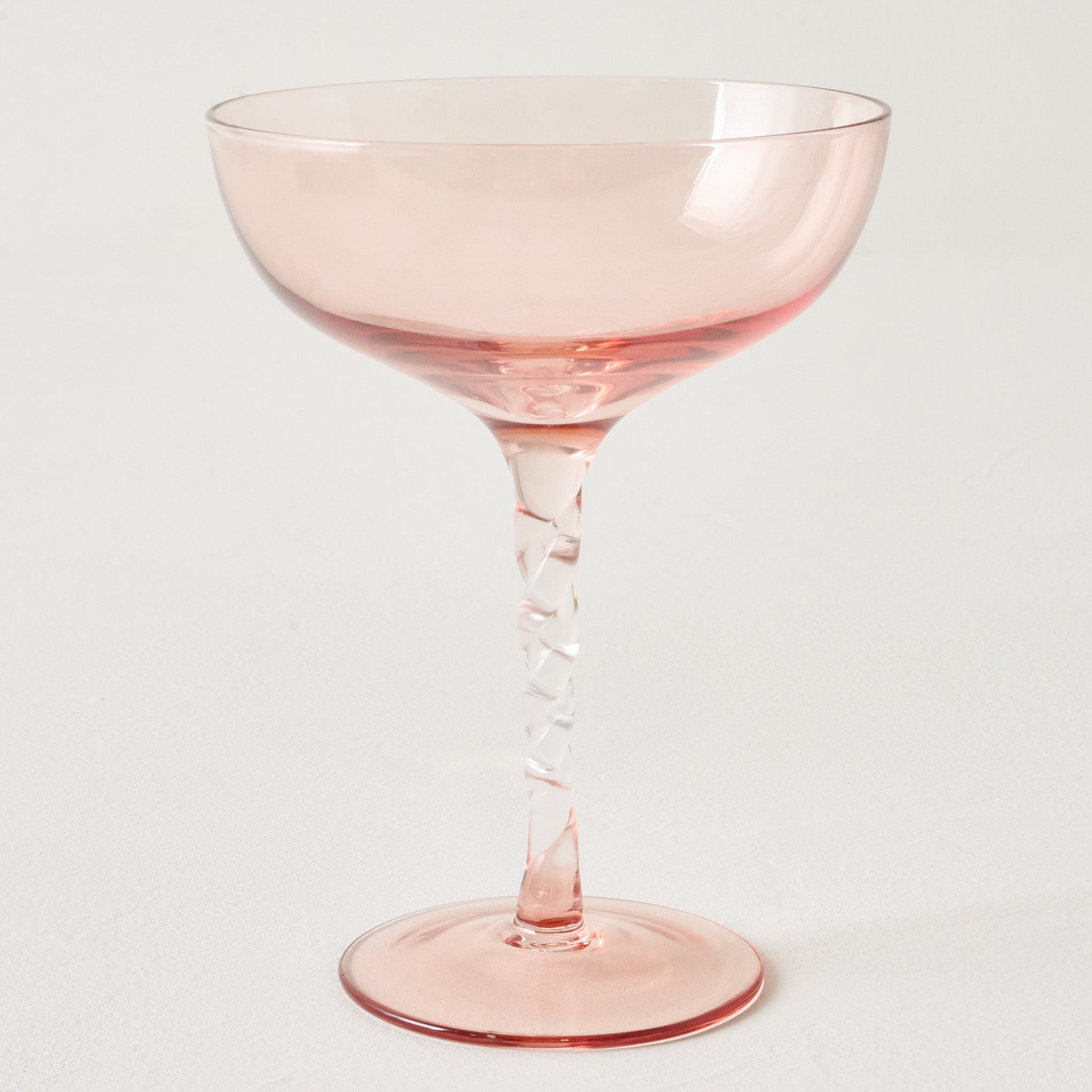 Juliette Blush Twisted Coupe Glass | Magnolia