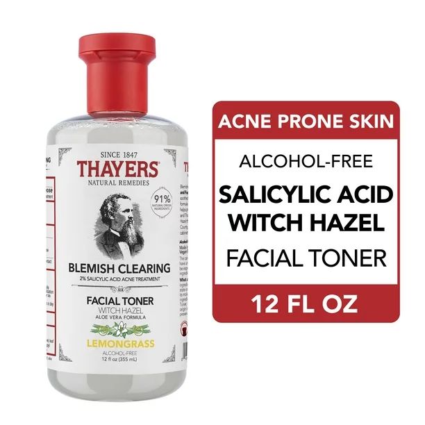 Thayers Blemish Clearing Salicylic Acid and Witch Hazel Acne Face Toner, 12 fl oz | Walmart (US)