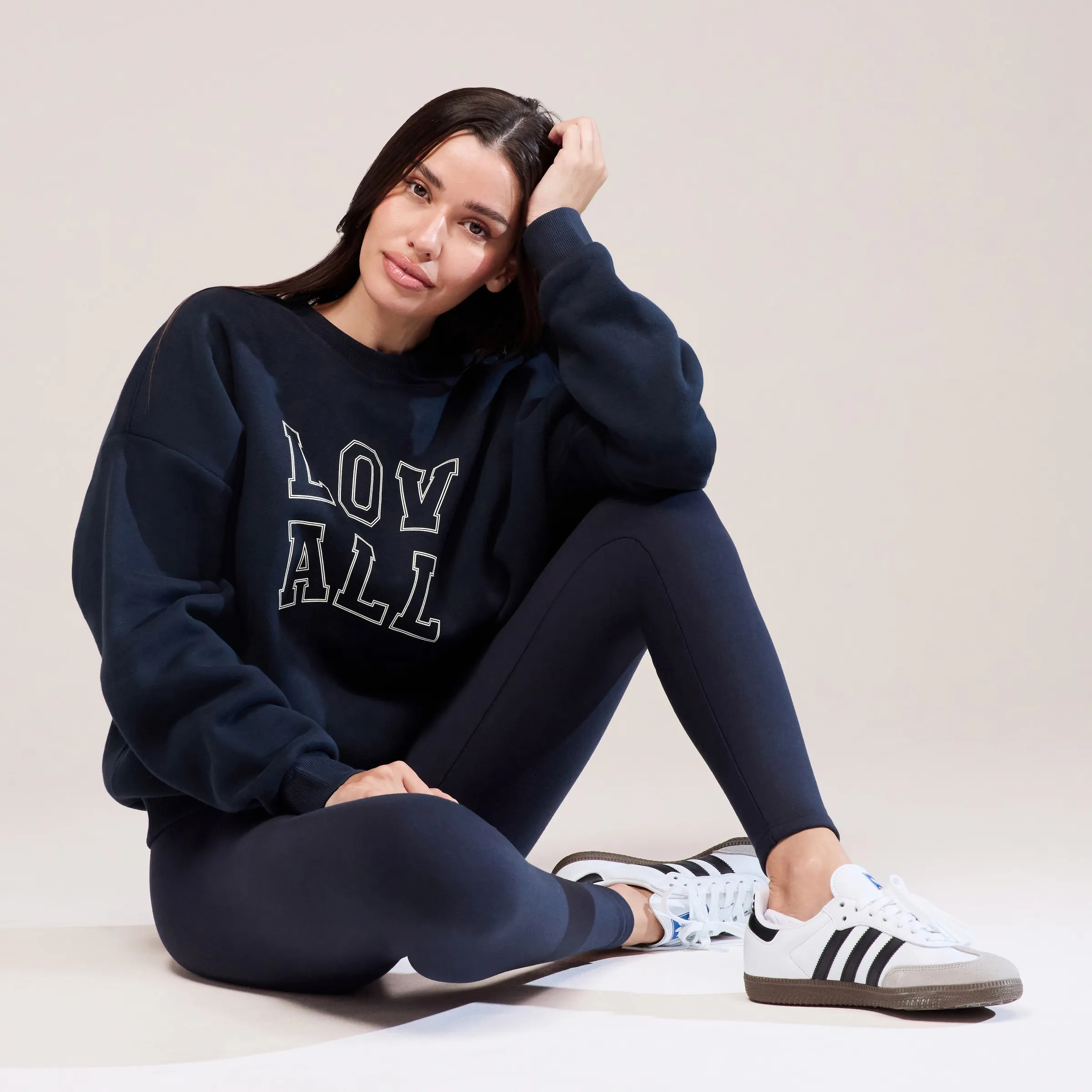 Heavyweight Oversized Sweatshirt Varsity | Vintage Navy | LOVALL