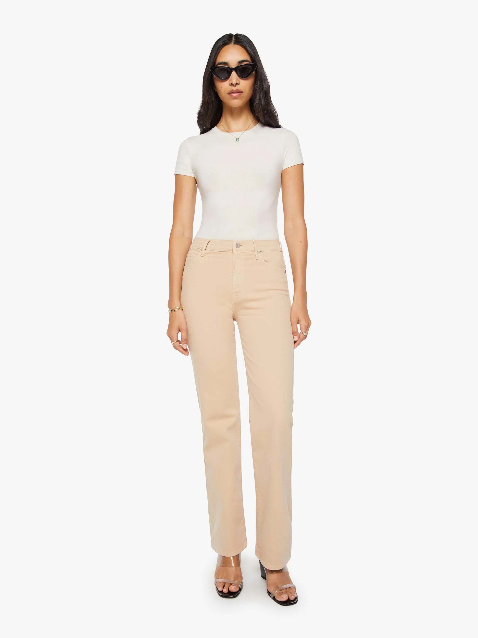 The Kick It - Almond Buff | Mother Denim