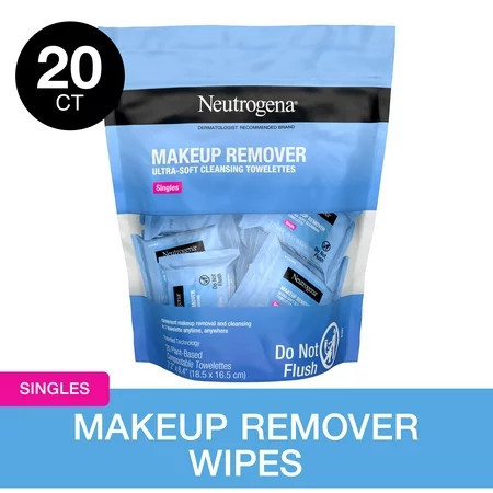 Neutrogena Cleansing Makeup Remover Wipes Individually Wrapped 20 Ct | Walmart (US)