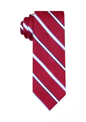 IZOD Men's Pencil Stripe Tie, Red, 58 | Belk