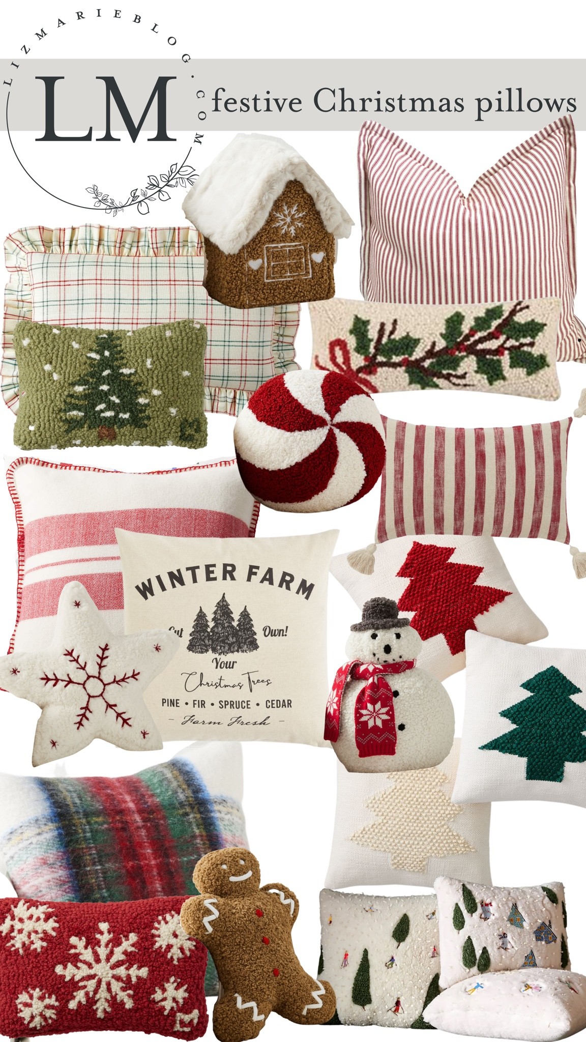 The coziest festive pillows! See a lot more on the blog now: lizmarieblog.com - link in my profile. 

#LTKSeasonal #LTKHoliday #LTKhome
