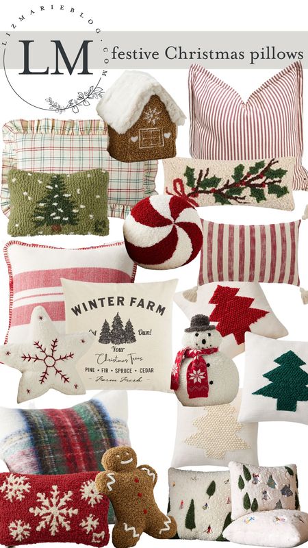 The coziest festive pillows! See a lot more on the blog now: lizmarieblog.com - link in my profile. 

#LTKSeasonal #LTKHoliday #LTKhome