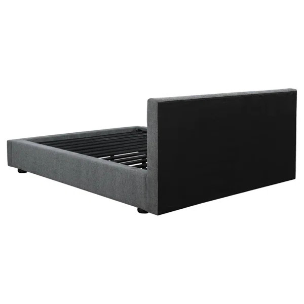 Eastern King Upholstered Platform Bed In Graphite | Wayfair Professional