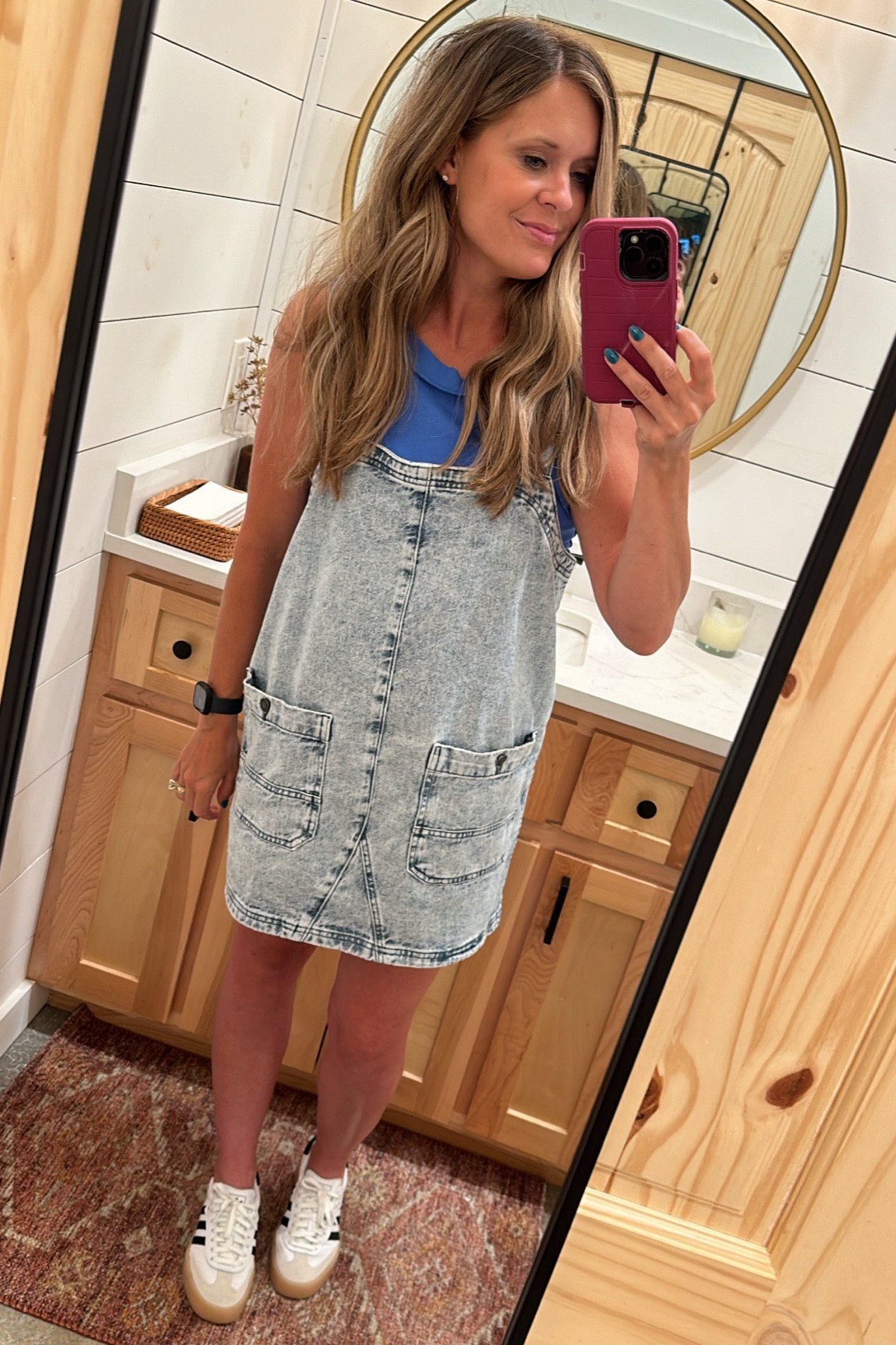 The cutest denim dress I've ever seen 🩷

#LTKStyleTip #LTKFindsUnder100 #LTKGiftGuide