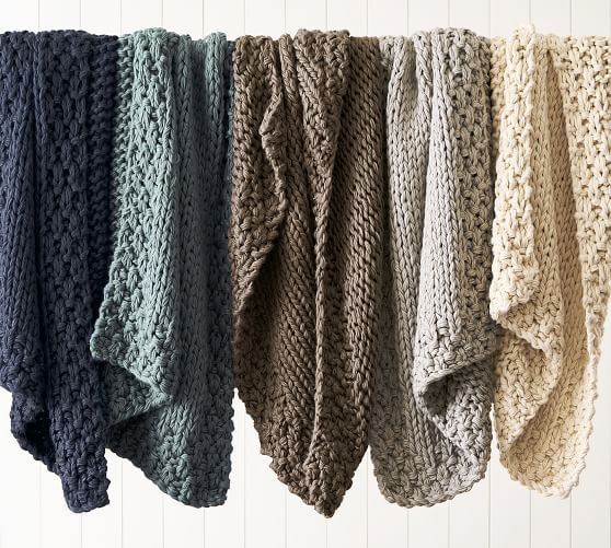 Ellsworth Chunky Border Throw | Pottery Barn (US)