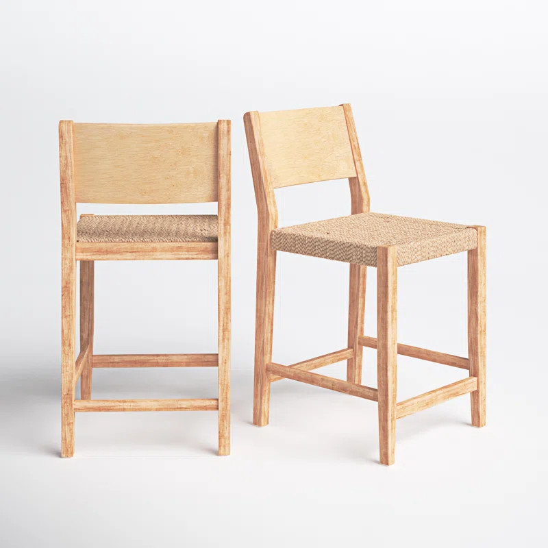 Alistair Solid Wood Stool (Set of 2) | Wayfair North America