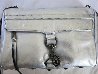 Rebecca Minkoff MAC CLUTCH Silver Gunmetal FULL SIZE Purse Handbag Crossbody NEW | eBay AU