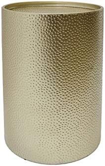 Christopher Knight Home Rache Modern Round Accent Table with Hammered Iron, Gold | Amazon (US)