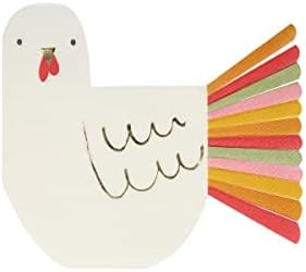 Meri Meri Thanksgiving Fringed Turkey Napkins (Pack of 16) | Amazon (US)