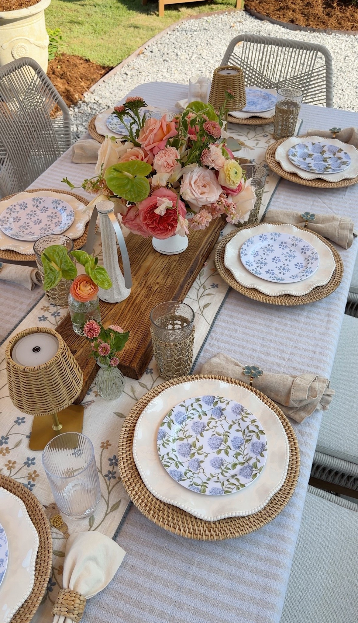 Outdoor patio garden party theme most of everything is from Amazon!!

#gardenparty #patiodinnerparty #tabledecor #summertablesetting #tablescape #patiodecor #fauxplants #amazondecor

#LTKSaleAlert #LTKHome #LTKSeasonal