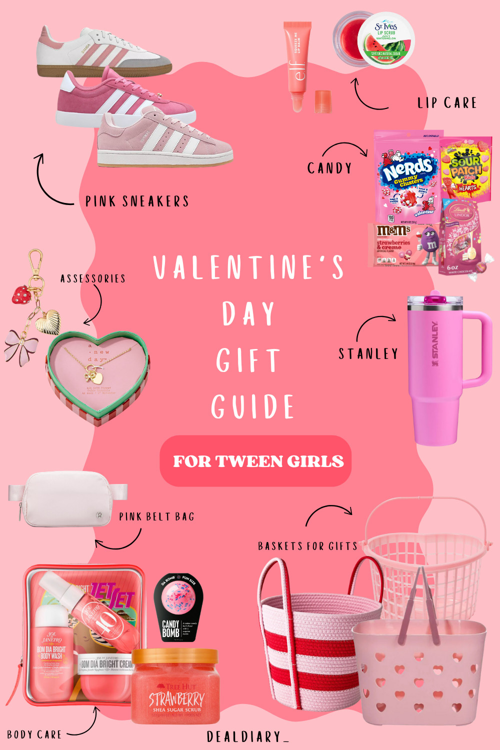 Tween girl Valentine gift guide! #tween #girl #giftguide #valentines #adidas #lululemon #stanley #valentinegifts #forher 

 #LTKGiftGuide #LTKWatchNow #LTKBeauty