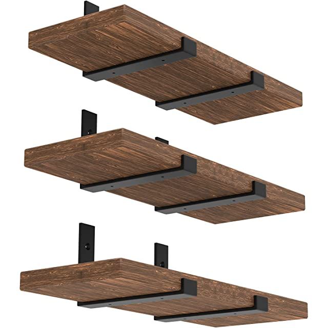 OVOV 4 Pcs Steel Heavy Duty Shelf Brackets Wall Mounted Industrial Metal Shelf Supports (12", 4pc... | Amazon (US)