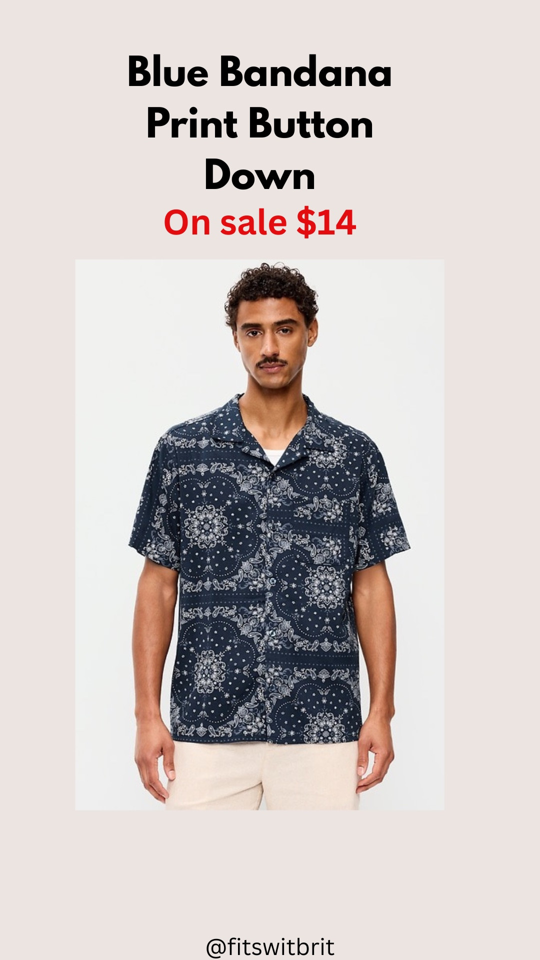 Men’s Blue Bandana Button Down on sale $14

#LTKMens #LTKSaleAlert