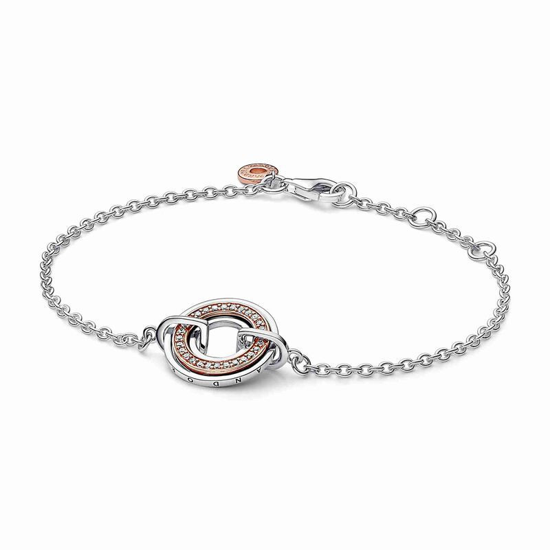 Pandora Signature Two-tone Logo & Pav� Chain Bracelet | Ben Bridge Jeweler
