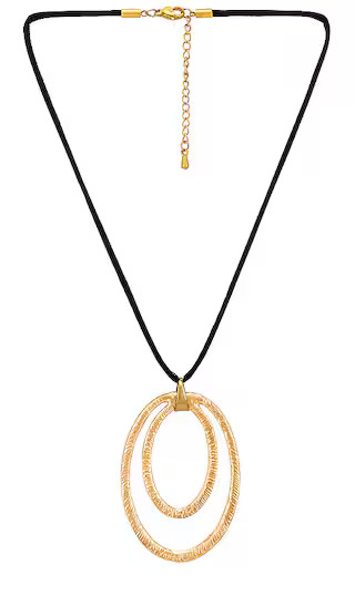 Hoop Corded Necklace in Gold | Revolve Clothing (Global)