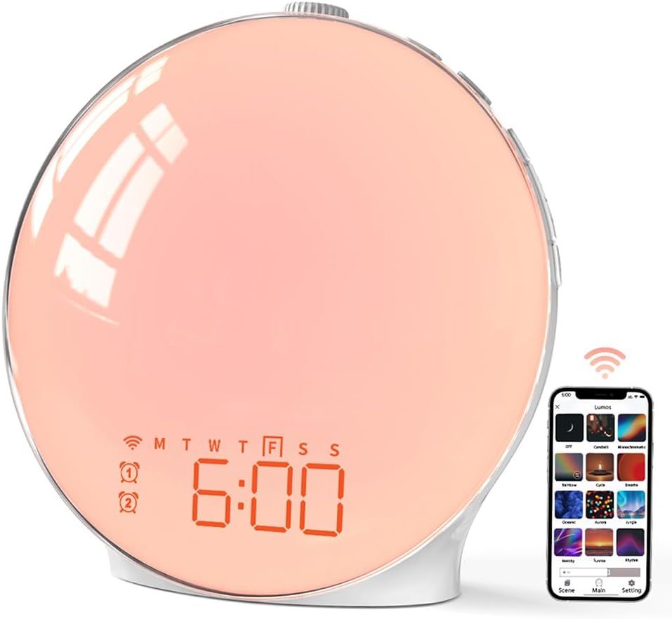 MOMILLA Sunrise Alarm Clock, Smart Wake-up Light Compatible with Alexa, Dual Alarms with FM Radio... | Amazon (US)