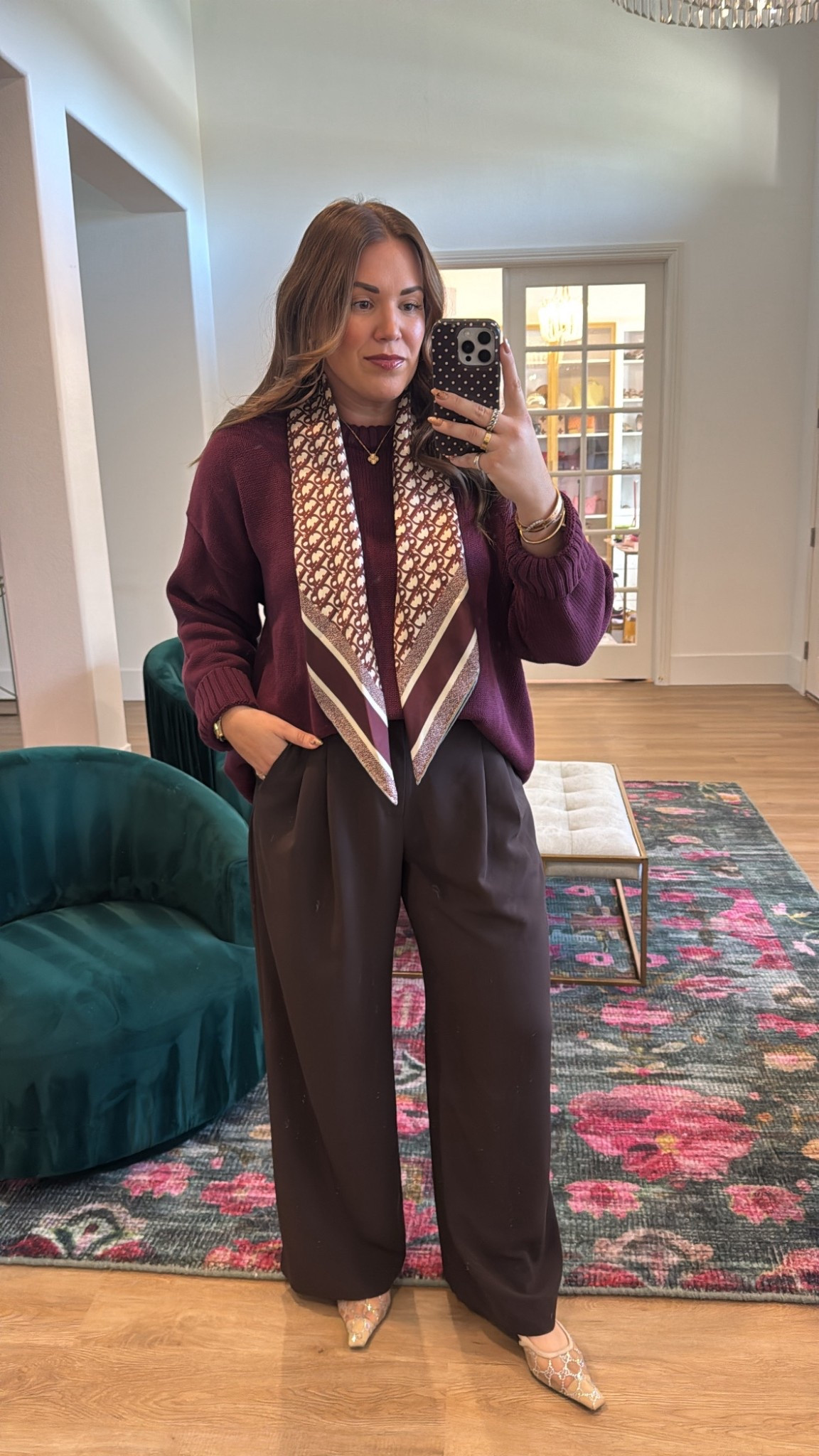 curvy midsize fall outfit for Thanksgiving! wearing size xl in sweater for oversized fit and size 12 in pants 

#LTKFindsUnder100 #LTKMidsize #LTKHoliday