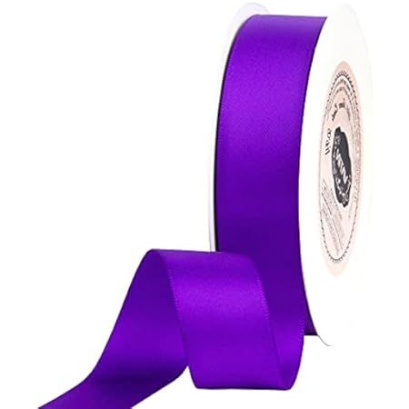 YAMA Double Face Satin Ribbon - 5/8" 25 Yards for Gift Package Wrapping,Floral Design,Hair Bow Clip  | Amazon (US)