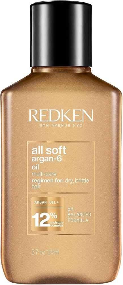 Redken All Soft Argan-6 Oil Treatment | For Dry Hair | Deeply Conditions Hair, Adds Softness & Sh... | Amazon (US)
