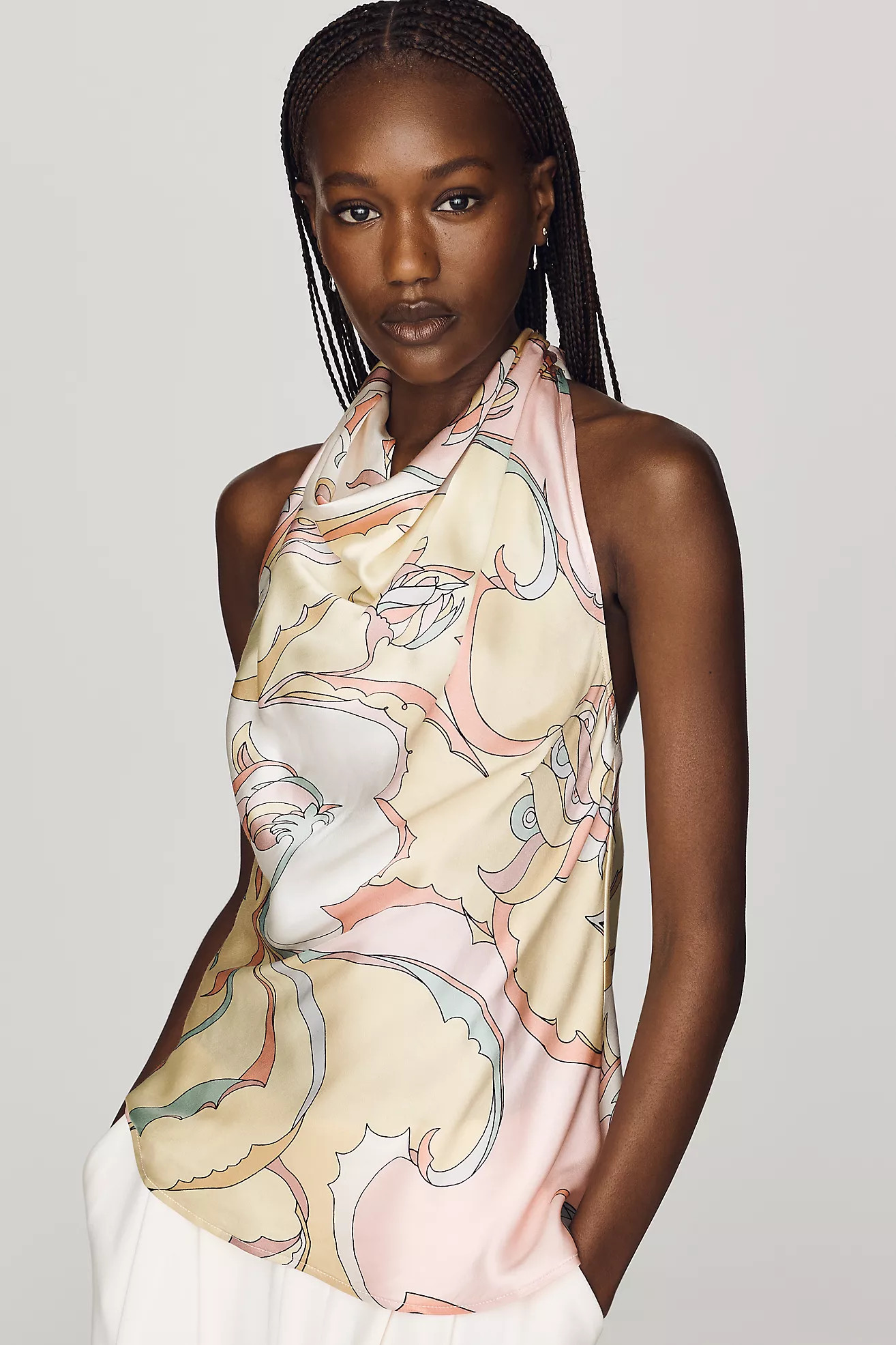 Maeve Silky Cowl Neck Top | Anthropologie (US)