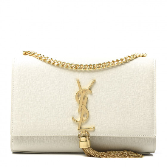 Grain De Poudre Small Classic Monogram Kate Tassel Satchel Crema Soft | Fashionphile