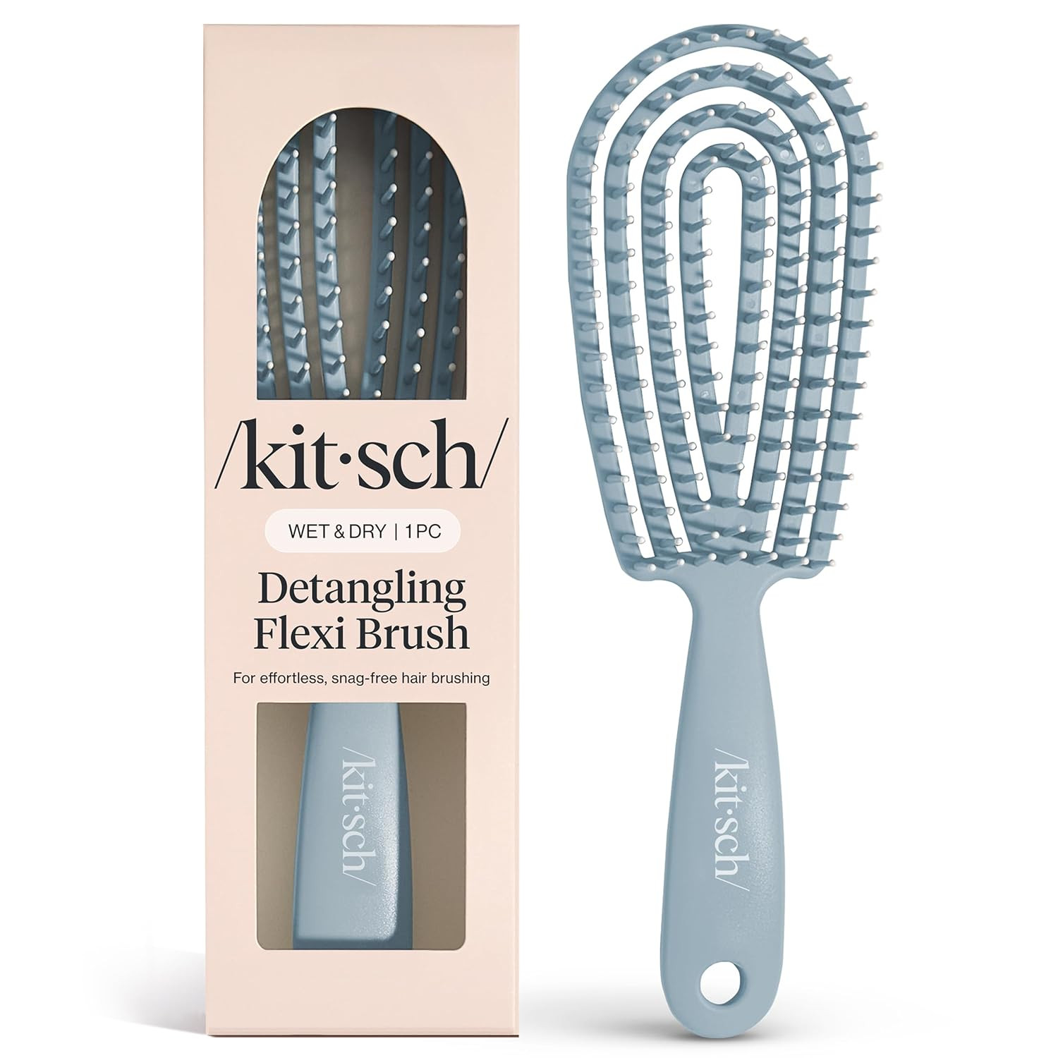Kitsch Detangler Brush – Flexible Curly Hair Brush for Women, Men & Kids | Detangling Hairbrush... | Amazon (US)
