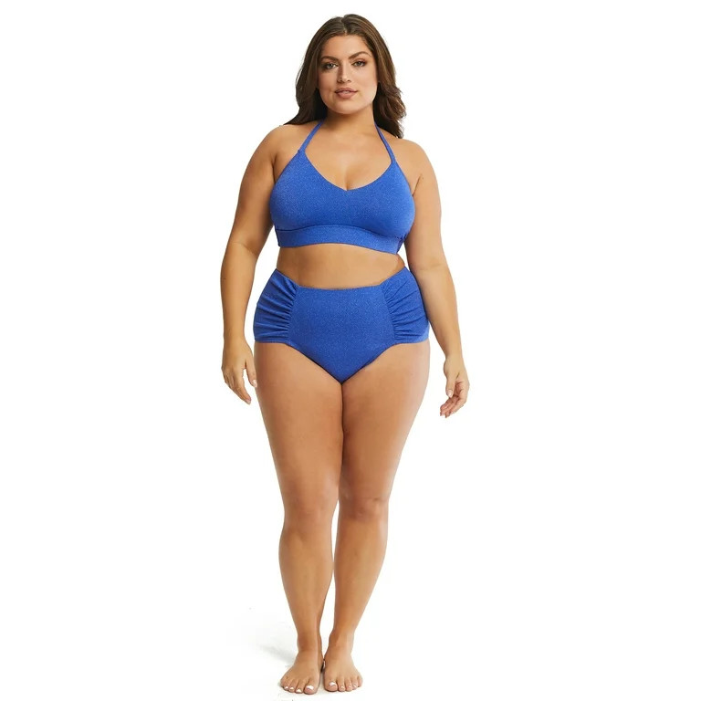 Time and Tru Women's Ruched Side Bikini Swim Bottoms | Walmart (US)