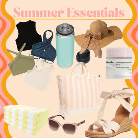 Summer Essentials:

YETI Rambler 36 oz Bottle, Vacuum Insulated, Stainless Steel with Chug Cap

MakeMeChic Women's Casual 4 Pieces Solid Ribbed Knit Crop Tank Tops Vest Pack

Funcredible Wide Brim Sun Hats for Women - Floppy Straw Hat with Heart Shape Glasses

UGG Women's Yarrow Sandal

KULE Large Striped Tote

Arkwright Oversized California Beach Towels - (Pack of 4) Absorbent, Quick Drying, Ringspun Cotton Pool Towel, Perfect for Hotel, Spa Hot Tub, and Bath, 30 x 70 in, Yellow

Glossier Priming Moisturizer Rich

Kate Spade New York Women's Kiya Square Sunglasses

#LTKtravel #LTKU #LTKSeasonal