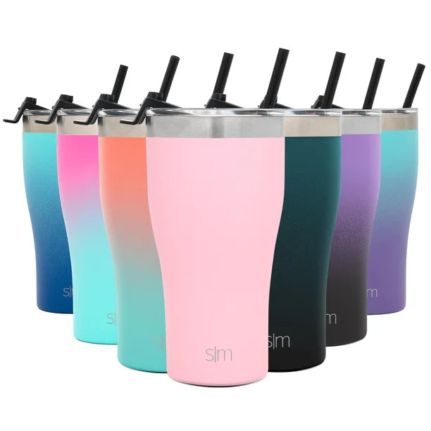 Simple Modern 32oz Slim Cruiser Tumbler with Straw & Closing Lid Travel Mug - Gift Double Wall Va... | Walmart (US)