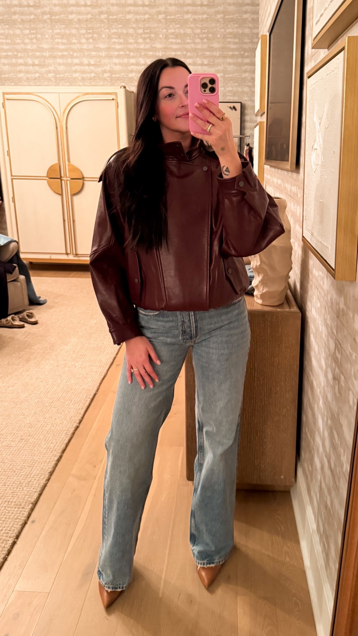 I didn’t want to love these jeans bc they’re so pricey, but they’re so good. I’m in a 28. I got them bc they’re so long and they ended up being the perfect length for boots 

#LTKmomlife #LTKootd #LTKTall