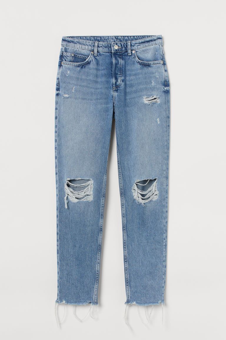H & M - Boyfriend Low Regular Jeans - Blue | H&M (US + CA)