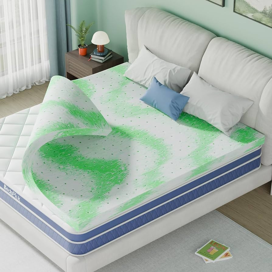 BedsPick Queen Size Memory Foam Mattress Topper, 3 Inch Style, Pressure Relieving, CertiPUR-US Ce... | Amazon (US)