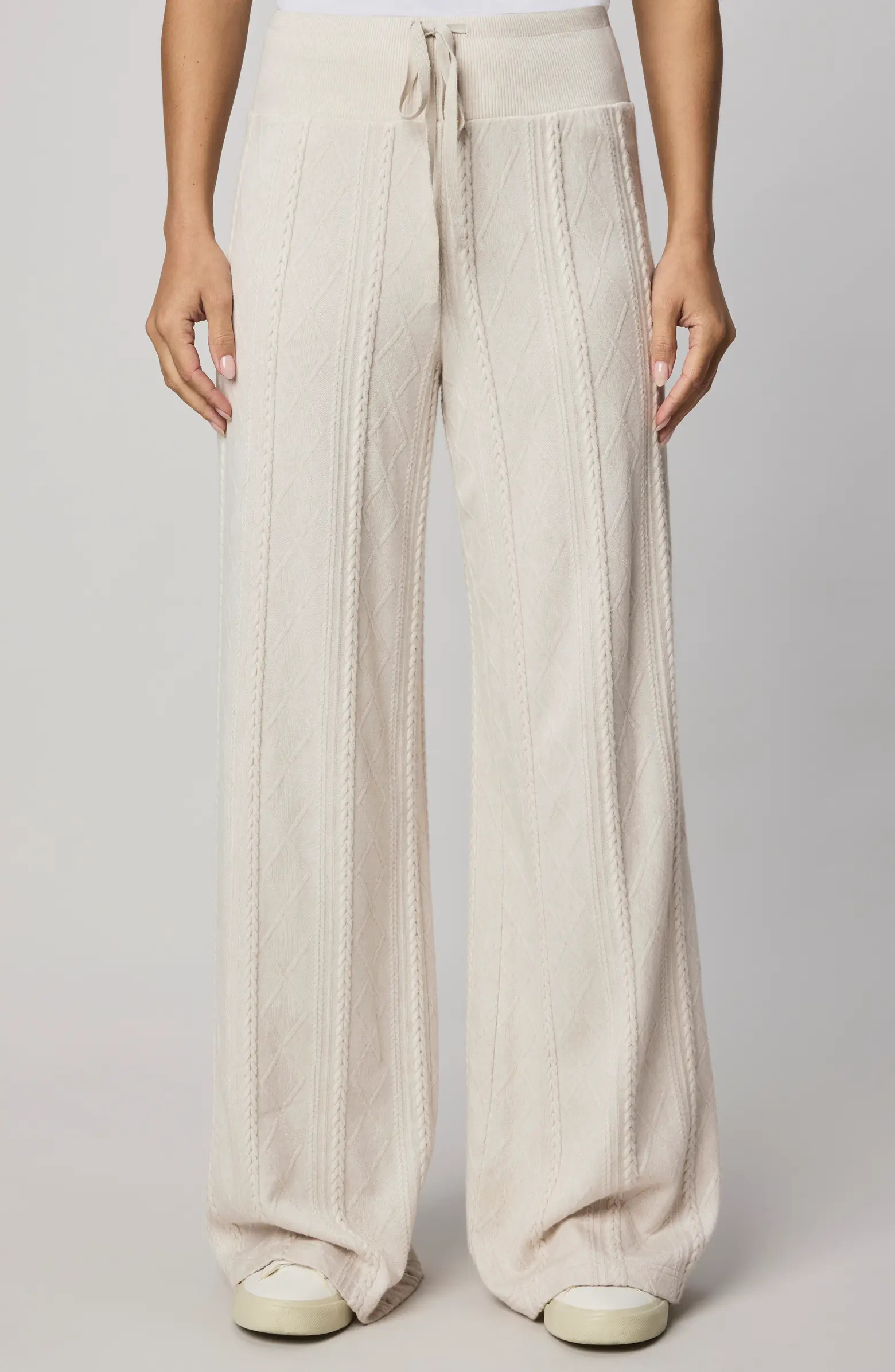 Splendid Cable Drawstring Wide Leg Pants | Nordstrom | Nordstrom