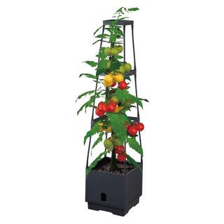 Planter with Trellis, Vertical Garden Tower, Plastic | The Home Depot