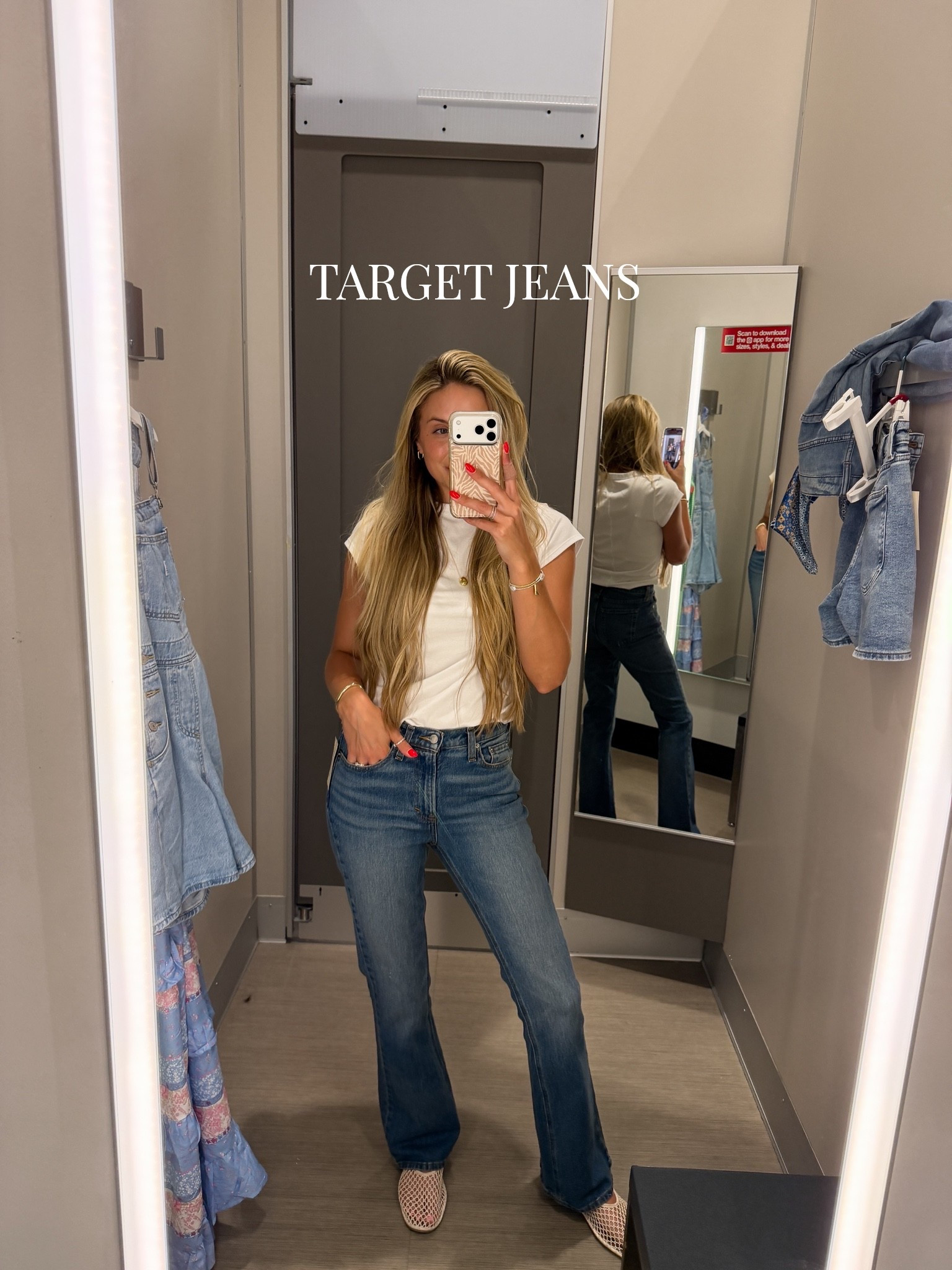 They really are worth the hype…. These Target jeans I’ve tagged are great quality and look so expensive/high end. I get my true size 4! #jeans #target