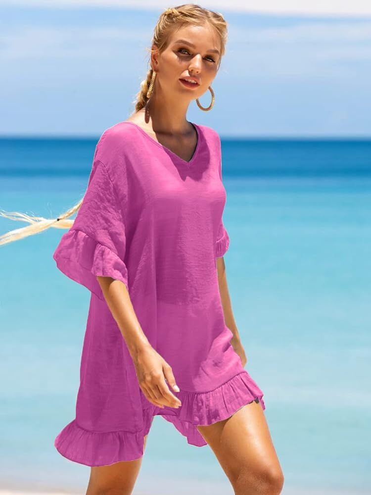 Ekouaer Swimsuit Cover Ups for Women, Bathing Suit Coverups Beach Cover Dresses Resort Wear S-XXL | Amazon (US)