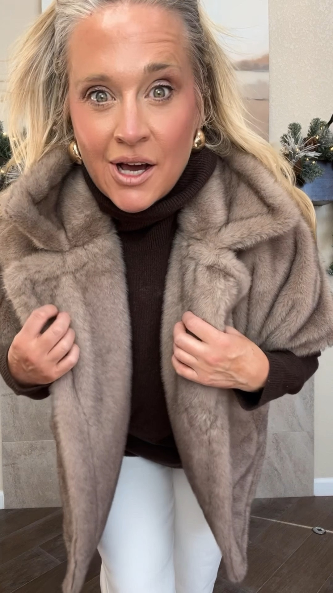 Flattering your midlife body doesn’t have to come with a designer price tag — especially today.

These three pieces are incredible and winter wardrobe essentials.

Number one for vets I'm wearing a small size down one or two full sizes number two the off-white trouser jeans. I'm wearing a 12 run true to size and number three the chocolate turtleneck. I am wearing a large. I would size down if you're in between sizes. 

👑"Helping you look good, feel good!" - Lindsey Denver

@Nordstromrack #nordstromrackpartner #rackscore 

#LTKMidsize #LTKOver40 #LTKCyberWeek