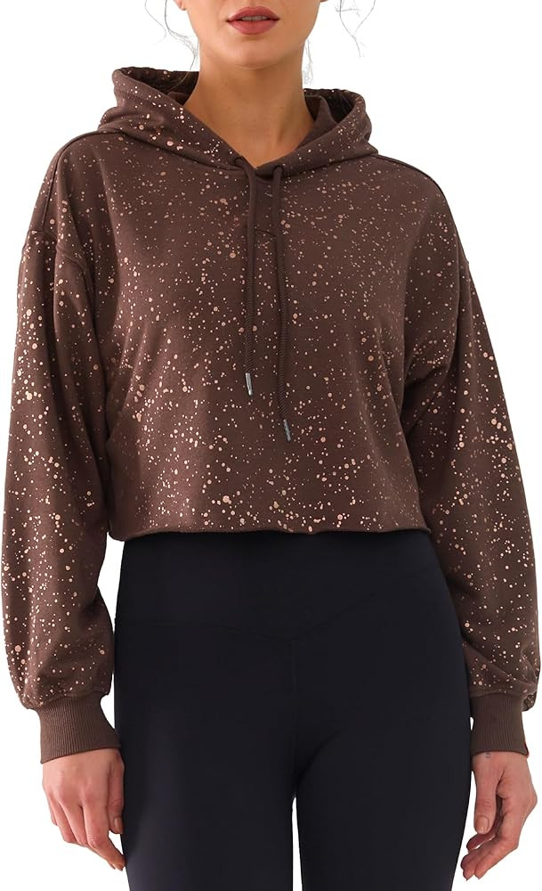 DITOK Womens Cropped Hoodie Sweatshirt Oversize Long Sleeve Loose Hoodies Ladies Drop Shoulder Pu... | Amazon (US)