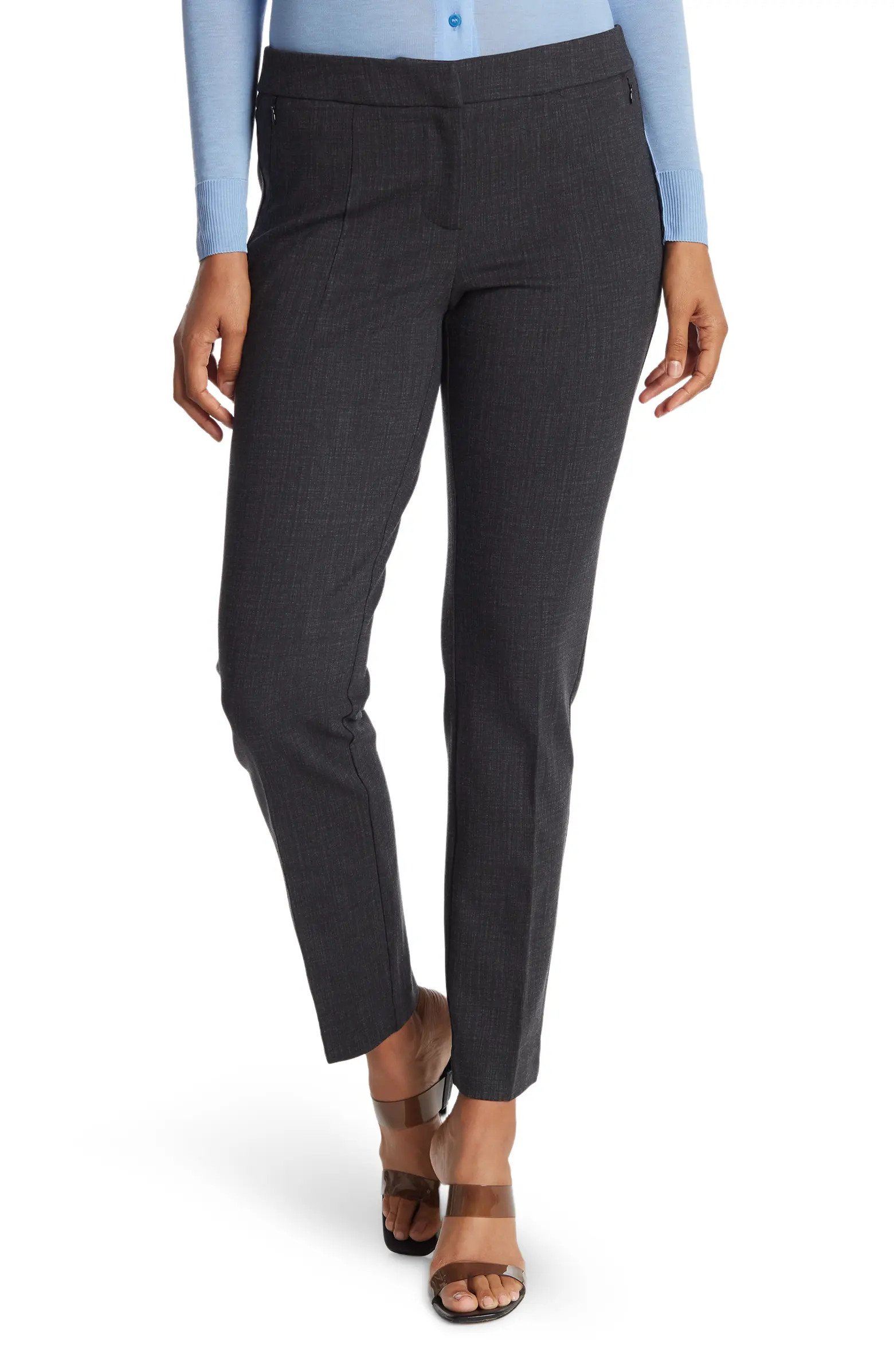 Amanda & Chelsea AMANDA AND CHELSEA Chloe Zipper Narrow Leg Ponte Pants | Nordstromrack | Nordstrom Rack