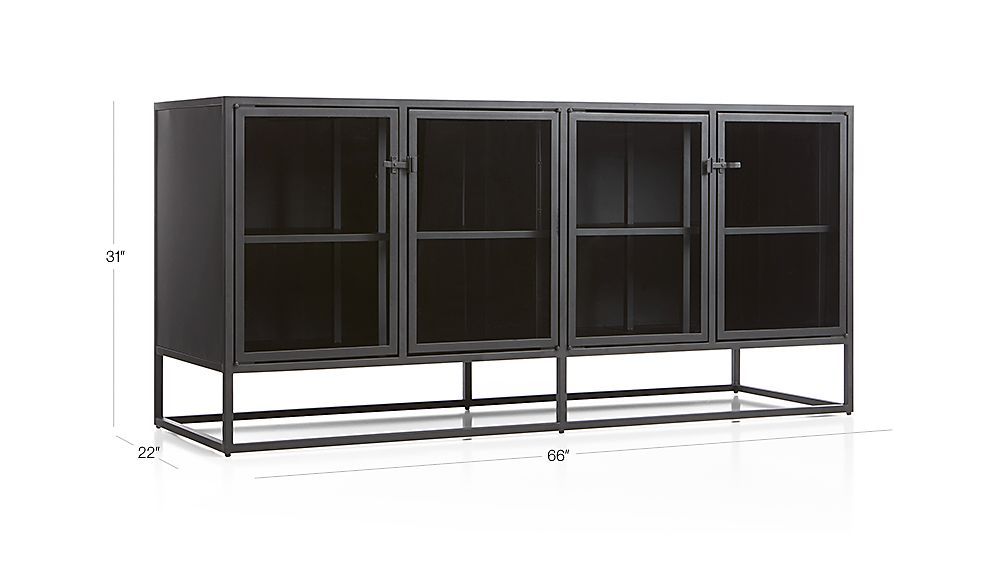 Casement Black Large Sideboard + Reviews | Crate and Barrel | Crate & Barrel