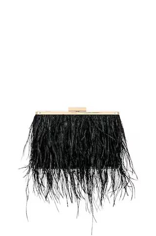 olga berg Estelle Feather Clutch in Black from Revolve.com | Revolve Clothing (Global)